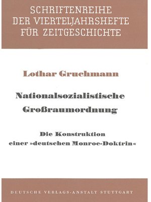 cover image of Nationalsozialistische Großraumordnung